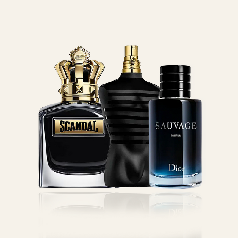 Acquista 1 e Prendi 3 - Scandal Homme, Le Male Parfum, Sauvage Parfum (100 ml ciascuno)